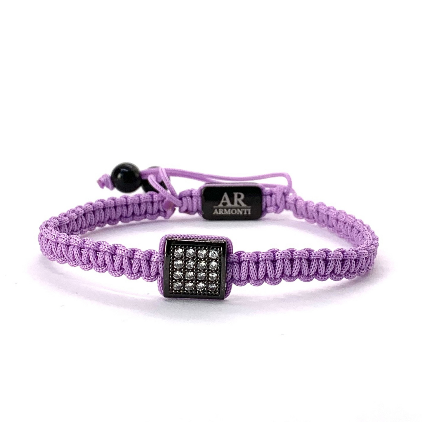 Pulsera violeta MACRAMÉ CIRCONITA para mujer