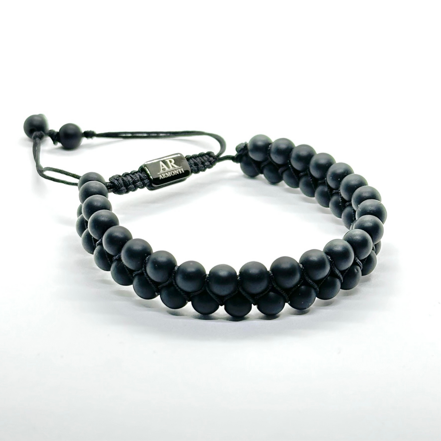 Pulsera de doble piedra natural MATTE ÓNIX para hombre