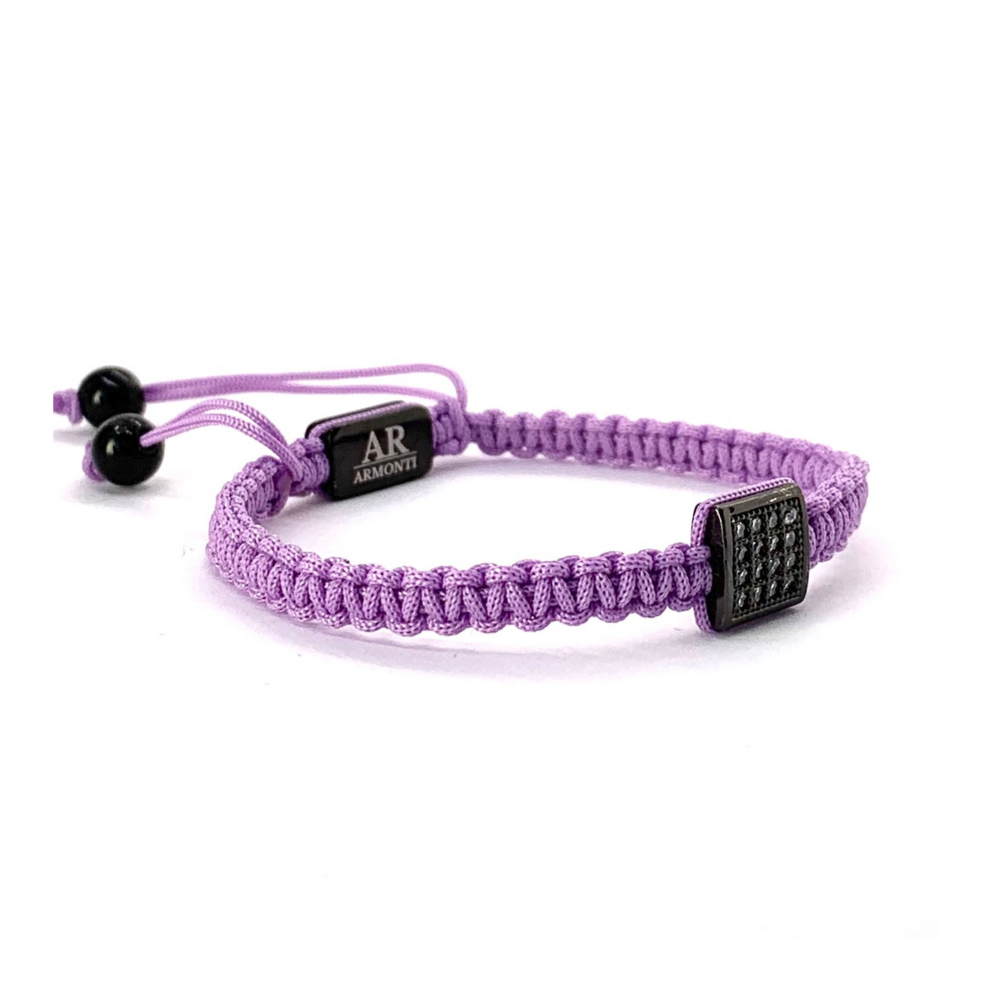 Pulsera violeta MACRAMÉ CIRCONITA para mujer
