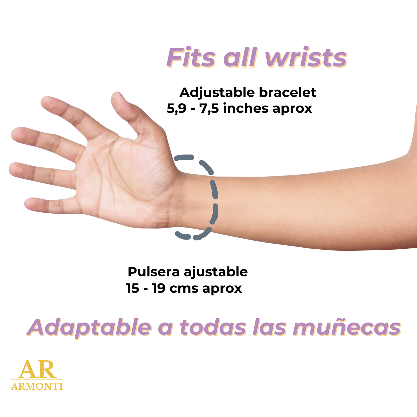 Pulsera violeta MACRAMÉ CIRCONITA para mujer