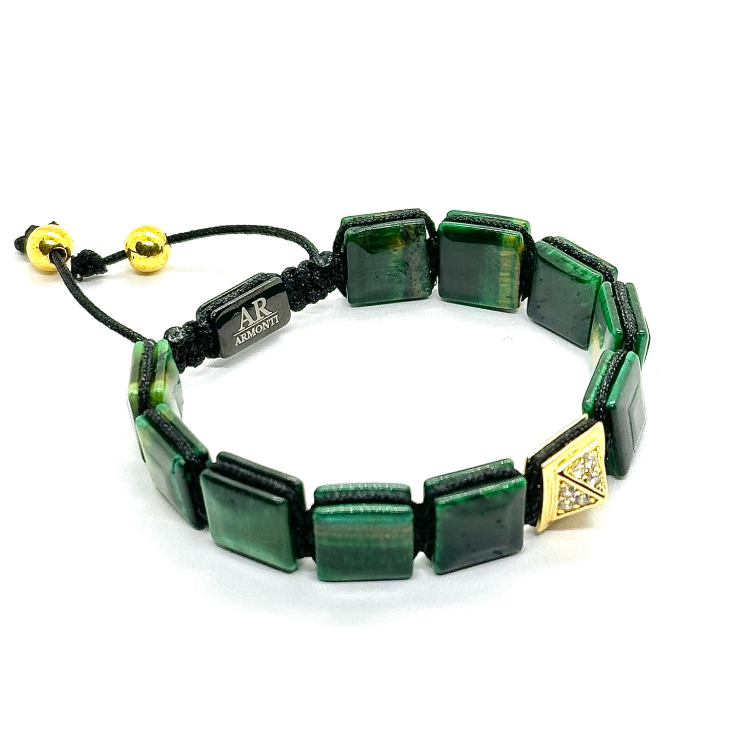 set de regalo OJO DE TIGRE VERDE y MACRAMÉ gris mujer set de regalo