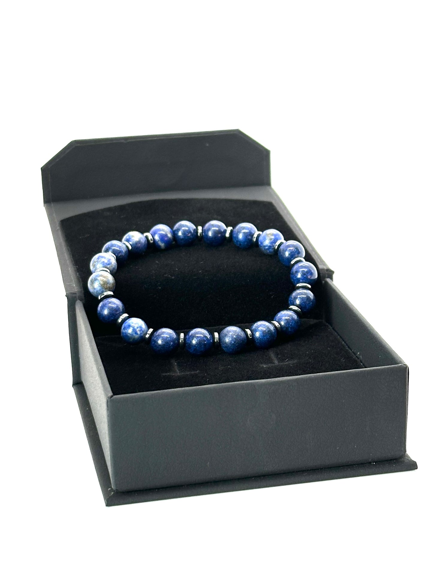 Pulsera LAPISLÁZULI y HEMATITA mujer