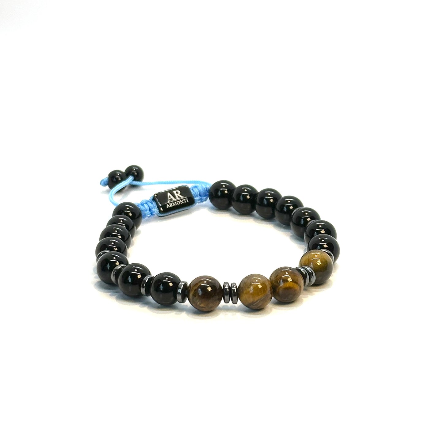 Pulsera ONIX con OJO DE TIGRE y HEMATITA mujer
