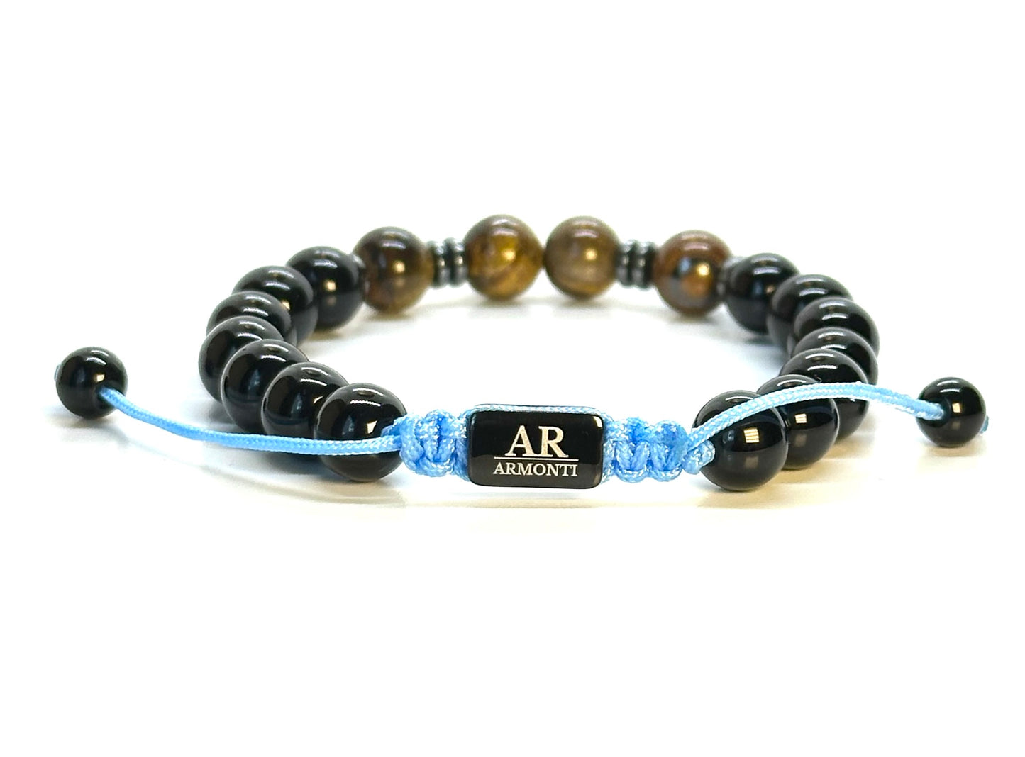 Pulsera ONIX con OJO DE TIGRE y HEMATITA mujer