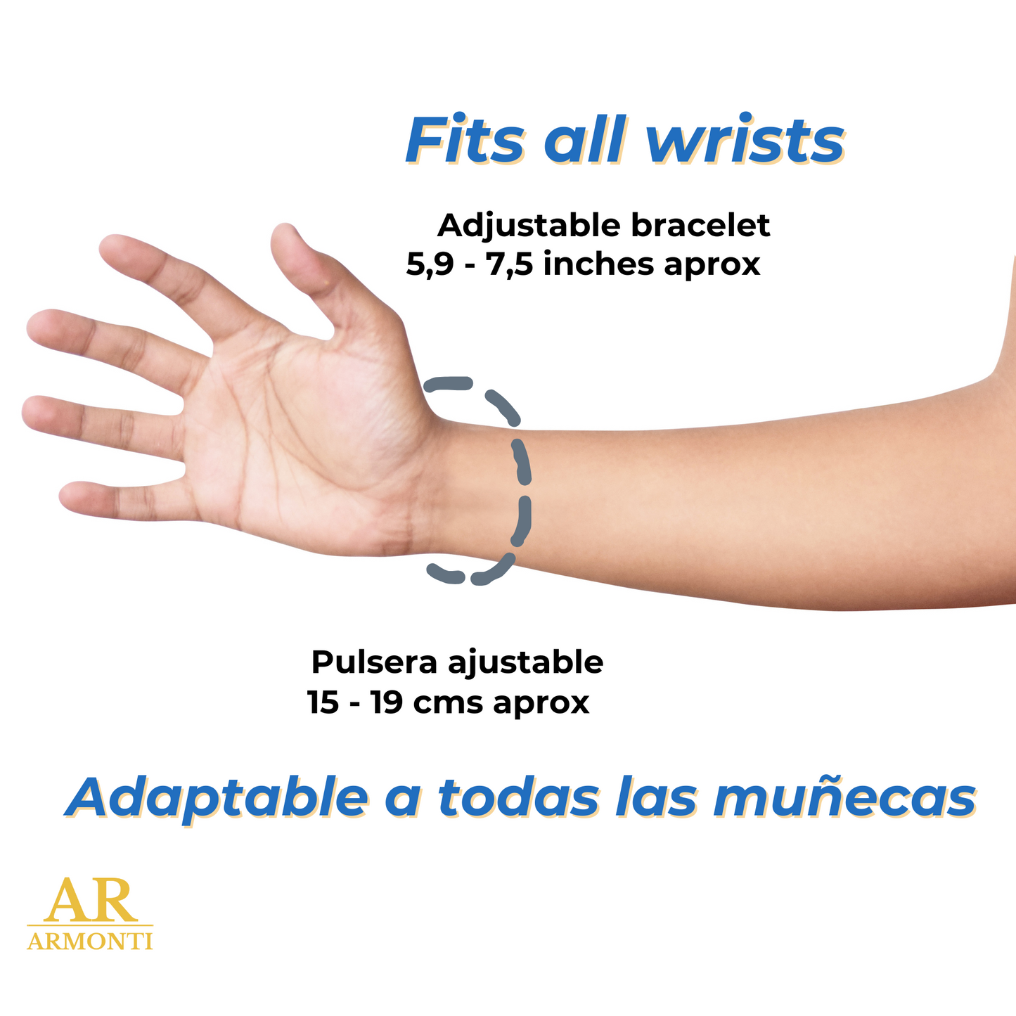 Pulsera azul turquesa de MACRAMÉ CIRCONITA para mujer