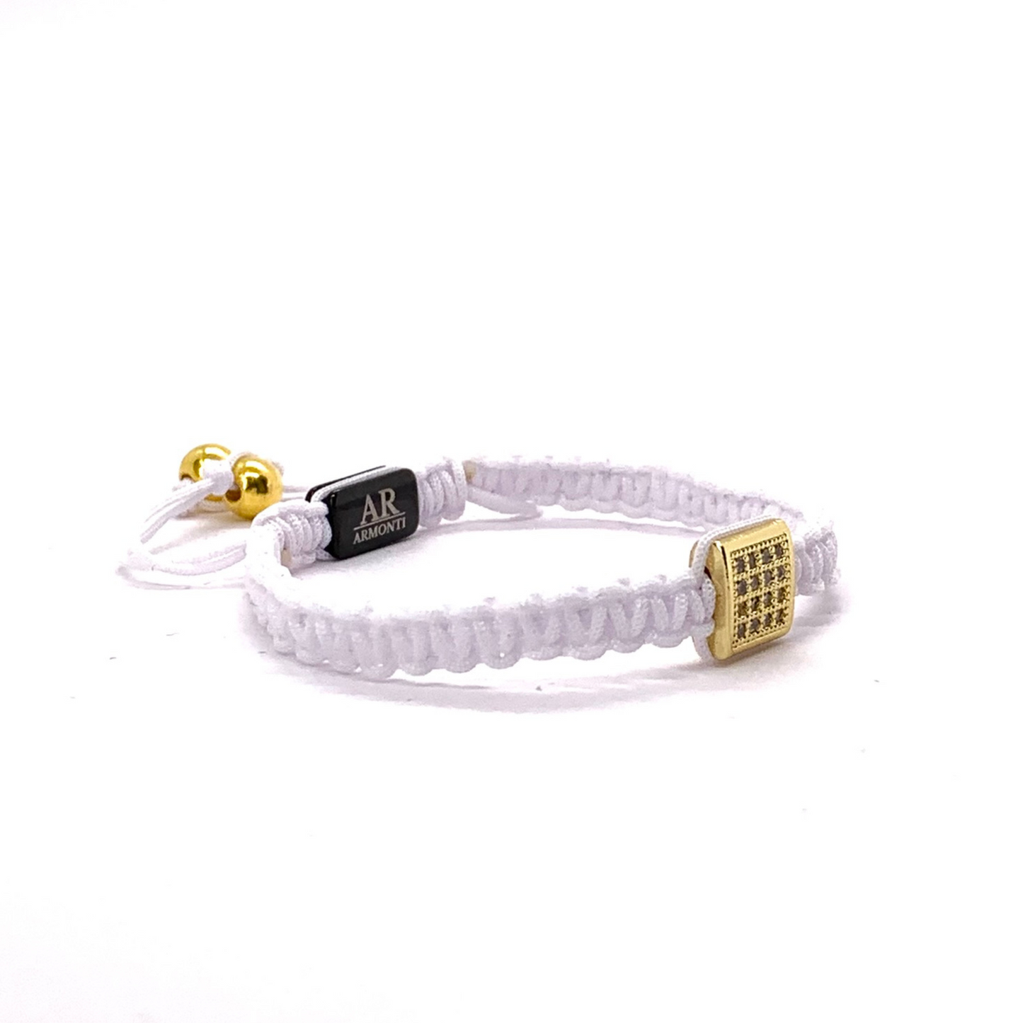 Pulsera blanca MACRAMÉ CIRCONITA para mujer