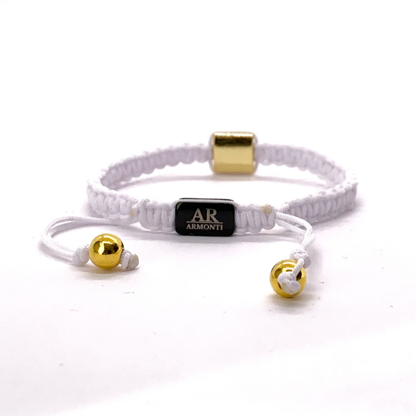 Pulsera blanca MACRAMÉ CIRCONITA para mujer
