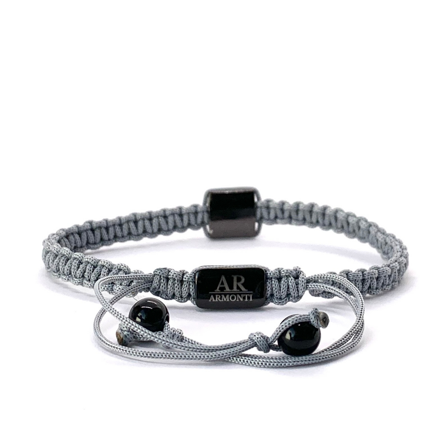 Pulsera gris MACRAMÉ CIRCONITA para mujer