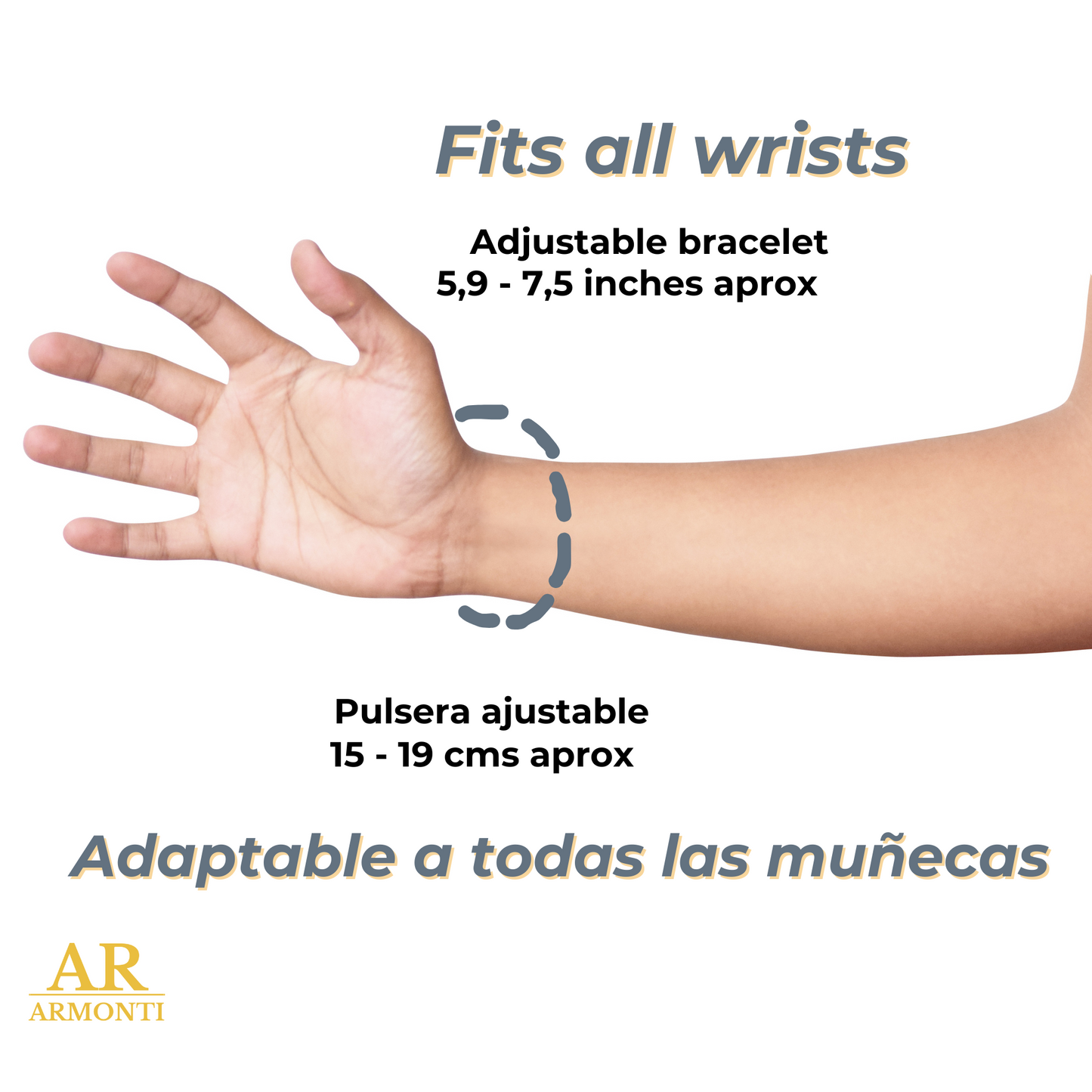 Pulsera gris MACRAMÉ CIRCONITA para mujer