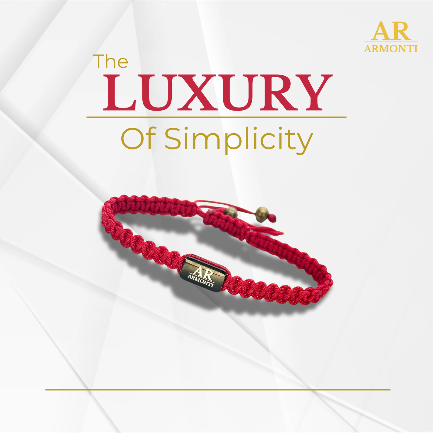 Pulsera MACRAMÉ roja hombre