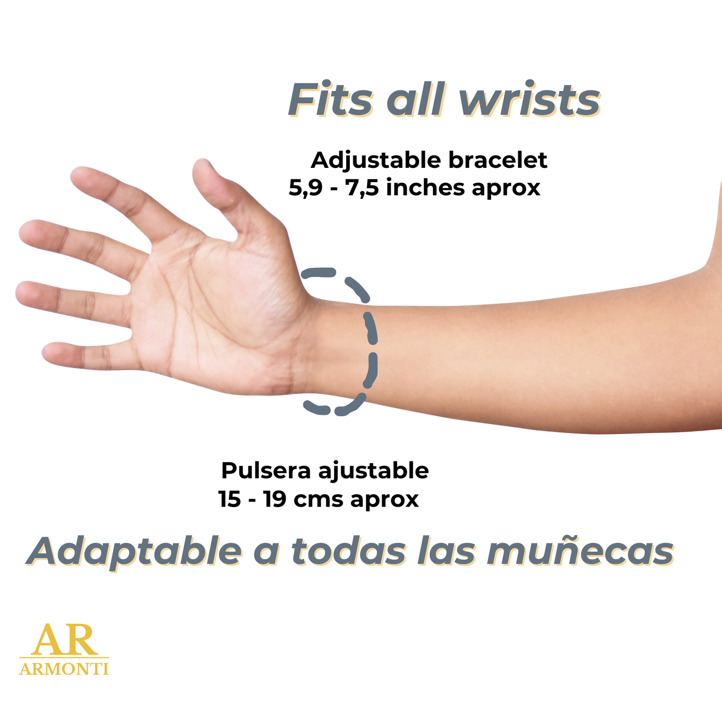 Pulsera de MACRAMÉ gris MUJER