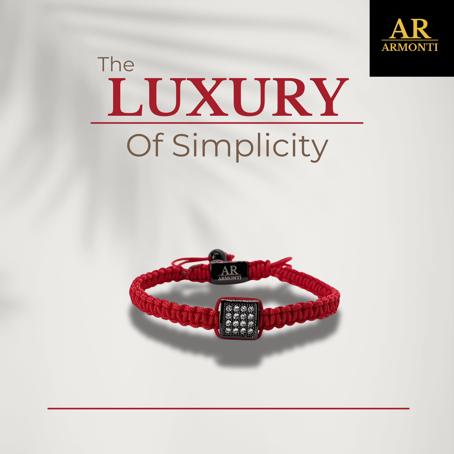 Pulsera roja MACRAMÉ CIRCONITA para mujer