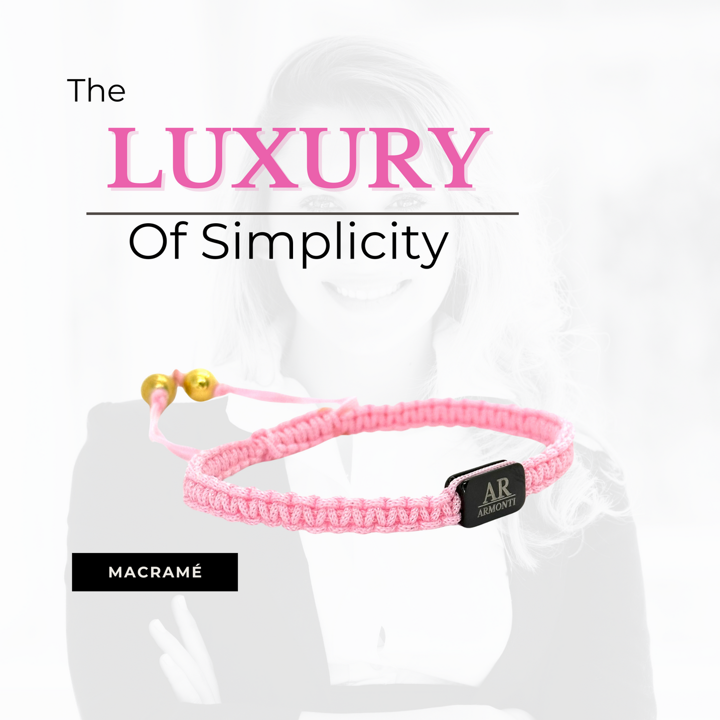 Pulsera MACRAMÉ rosa MUJER