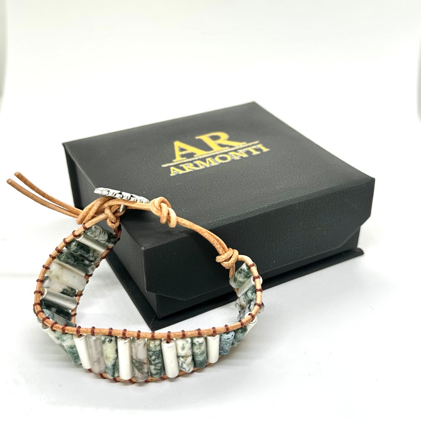 Pulsera de jade verde con betas MUJER armonti primavera verano