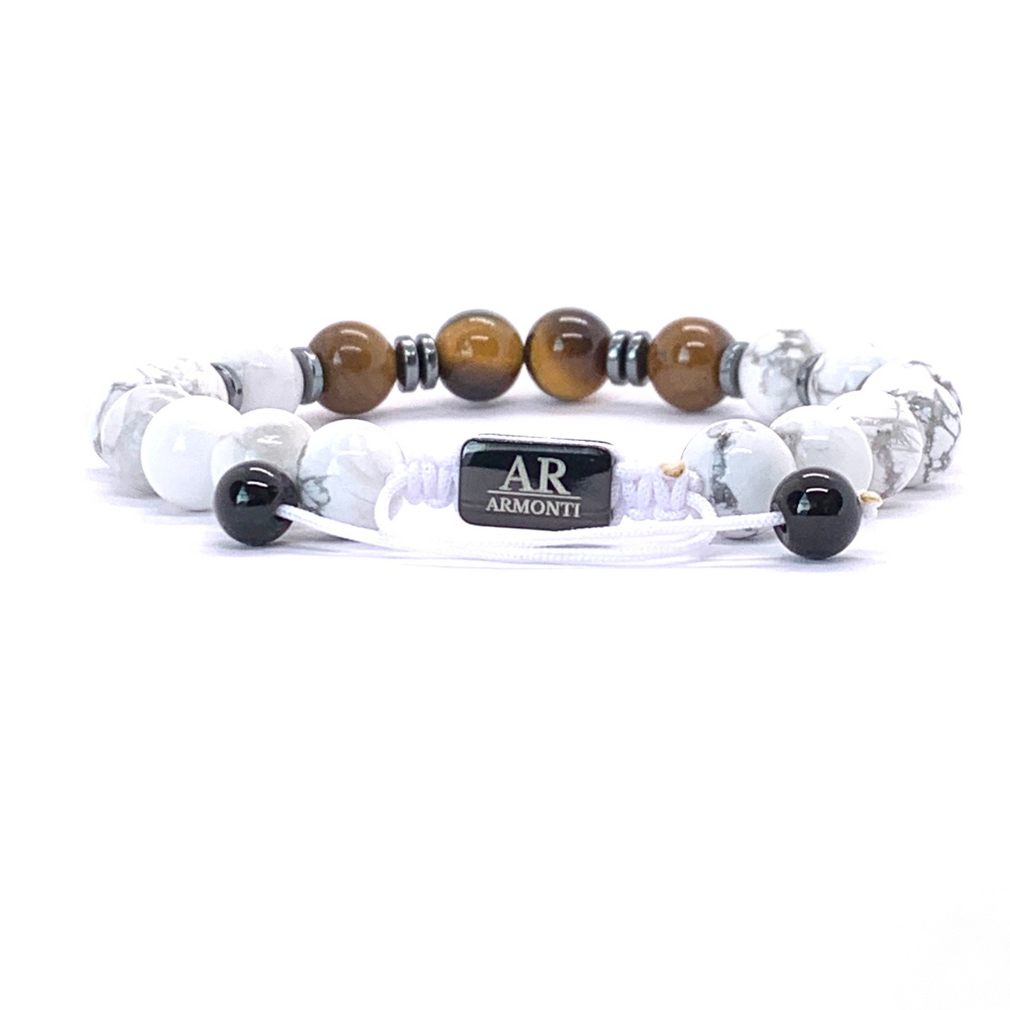 Pulsera HOWLITA con OJO DE TIGRE y HEMATITA mujer