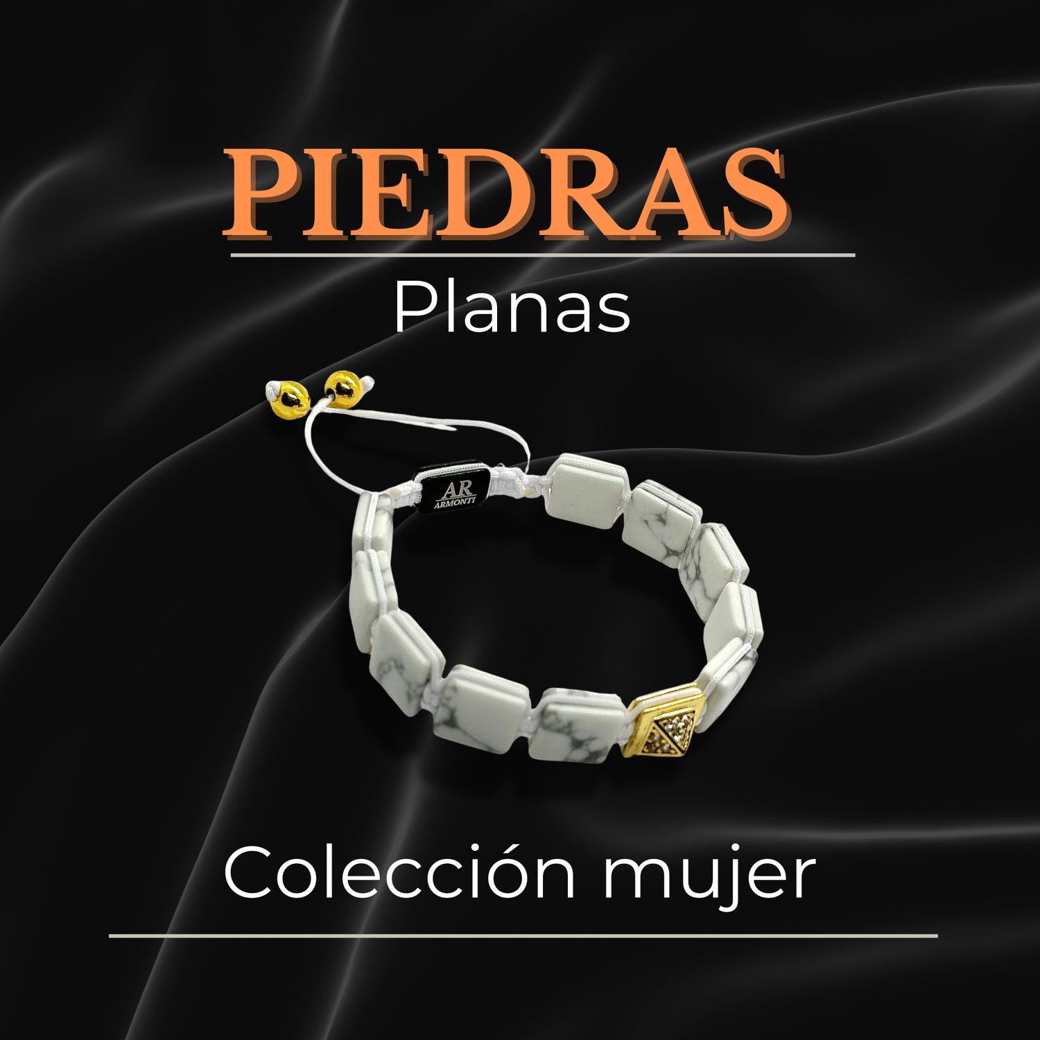 Pulseras de piedras o cuentas planas para mujer