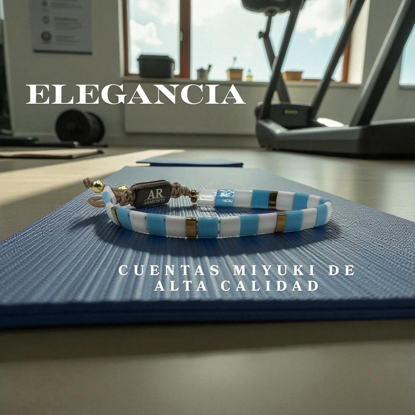 Pulsera miyuki japón mujer azul claro y blanco mujer