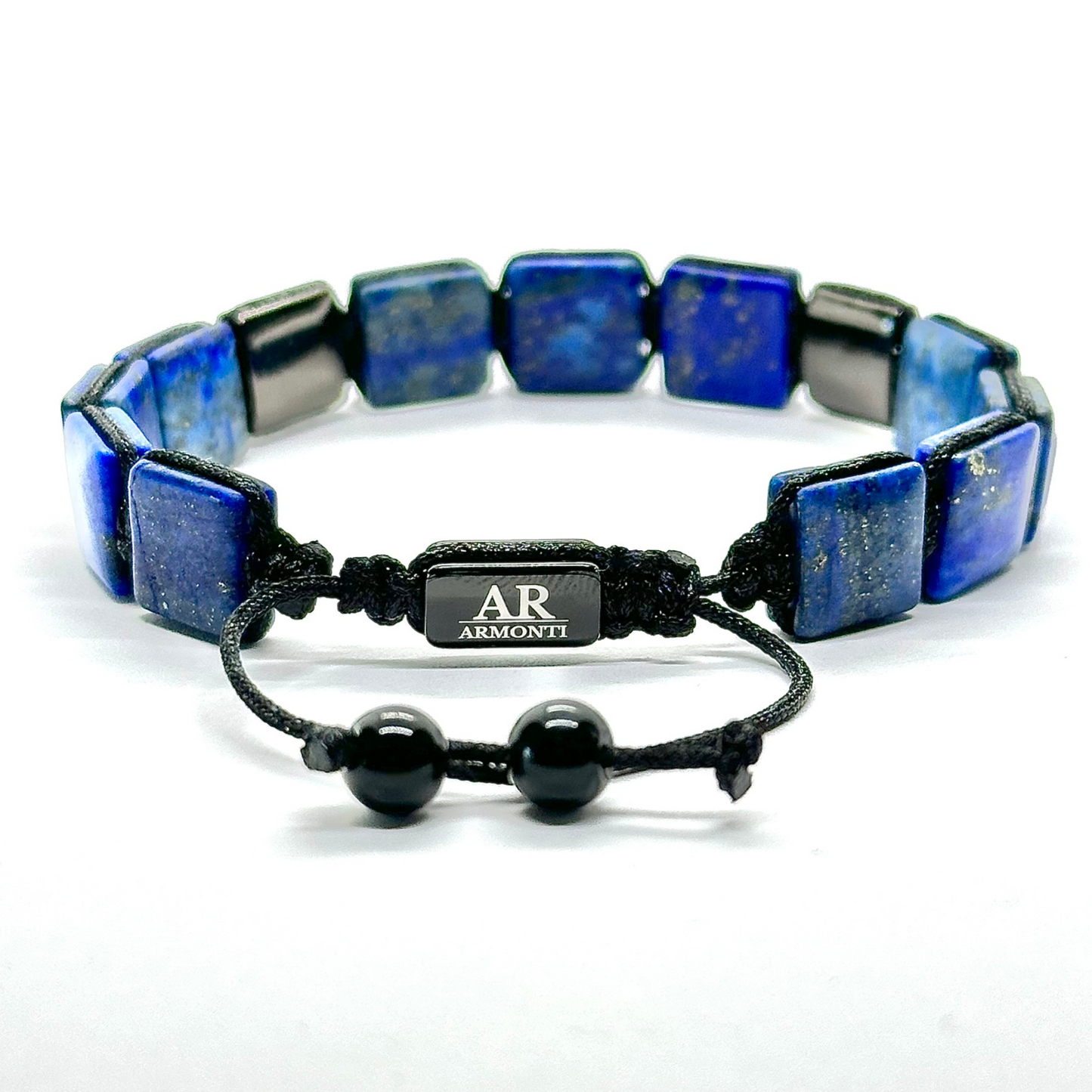 Pulsera de piedras planas LAPISLÁZULI para hombre