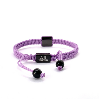 Pulsera violeta MACRAMÉ CIRCONITA para mujer