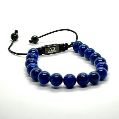 Pulsera piedra redonda LAPISLÁZULI para hombre