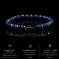 Pulsera de Lapislázuli de 6mm hombre premium