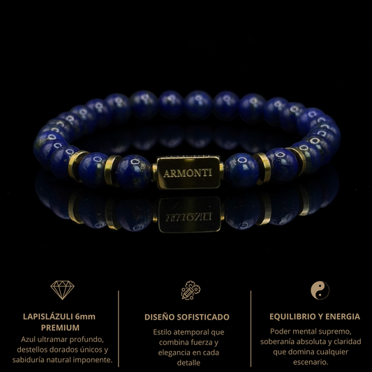 Pulsera de Lapislázuli de 6mm