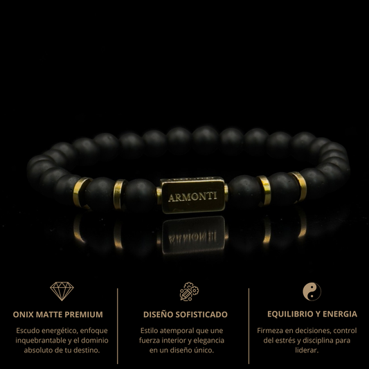 Pulsera onix matte 6mm premium