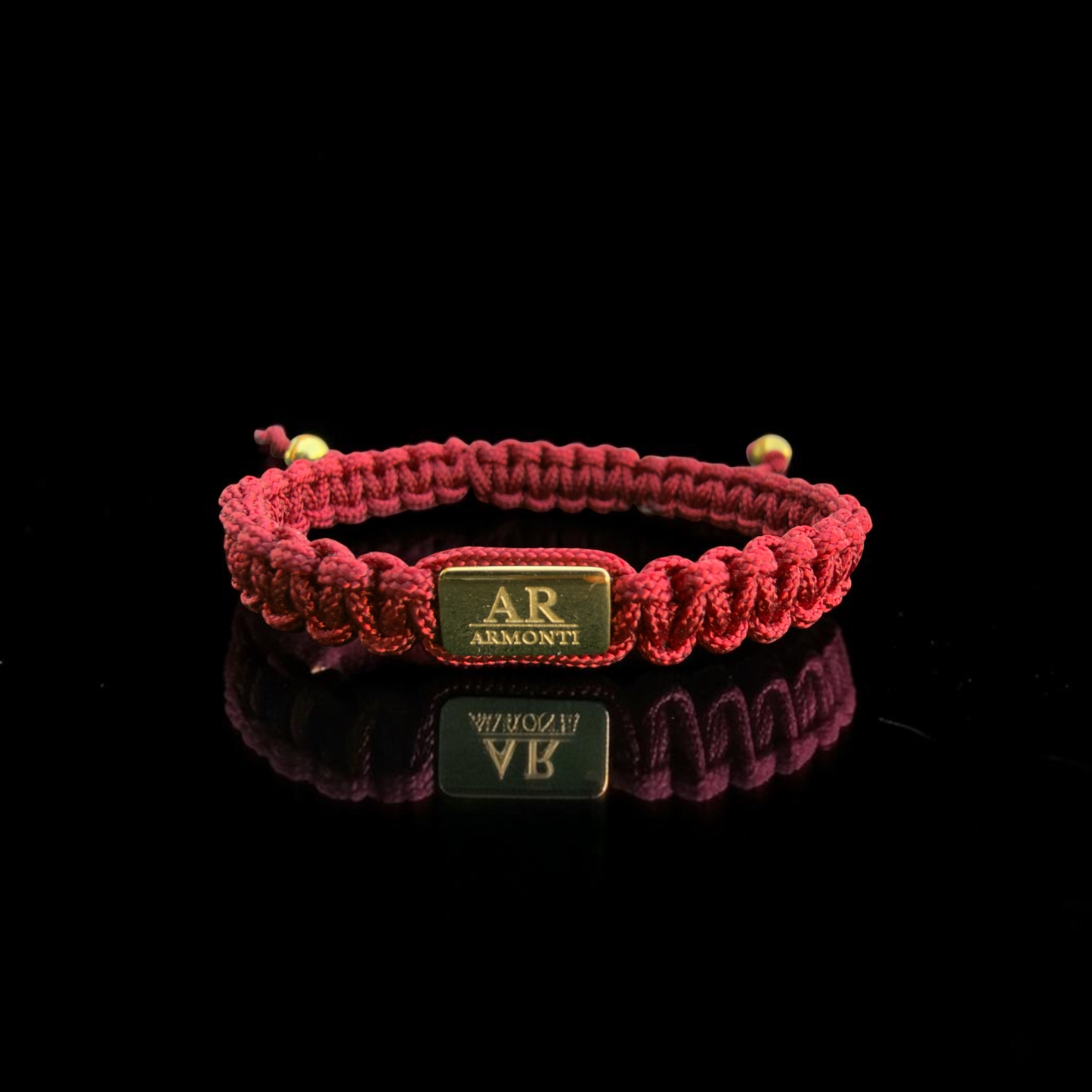 Pulsera granate de MACRAMÉ mujer