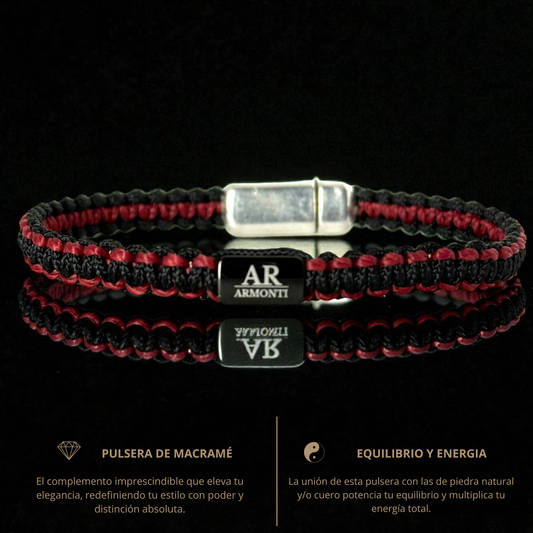 Red MACRAMÉ bracelet for men