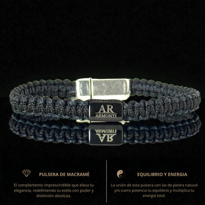 Pulsera MACRAMÉ negra hombre