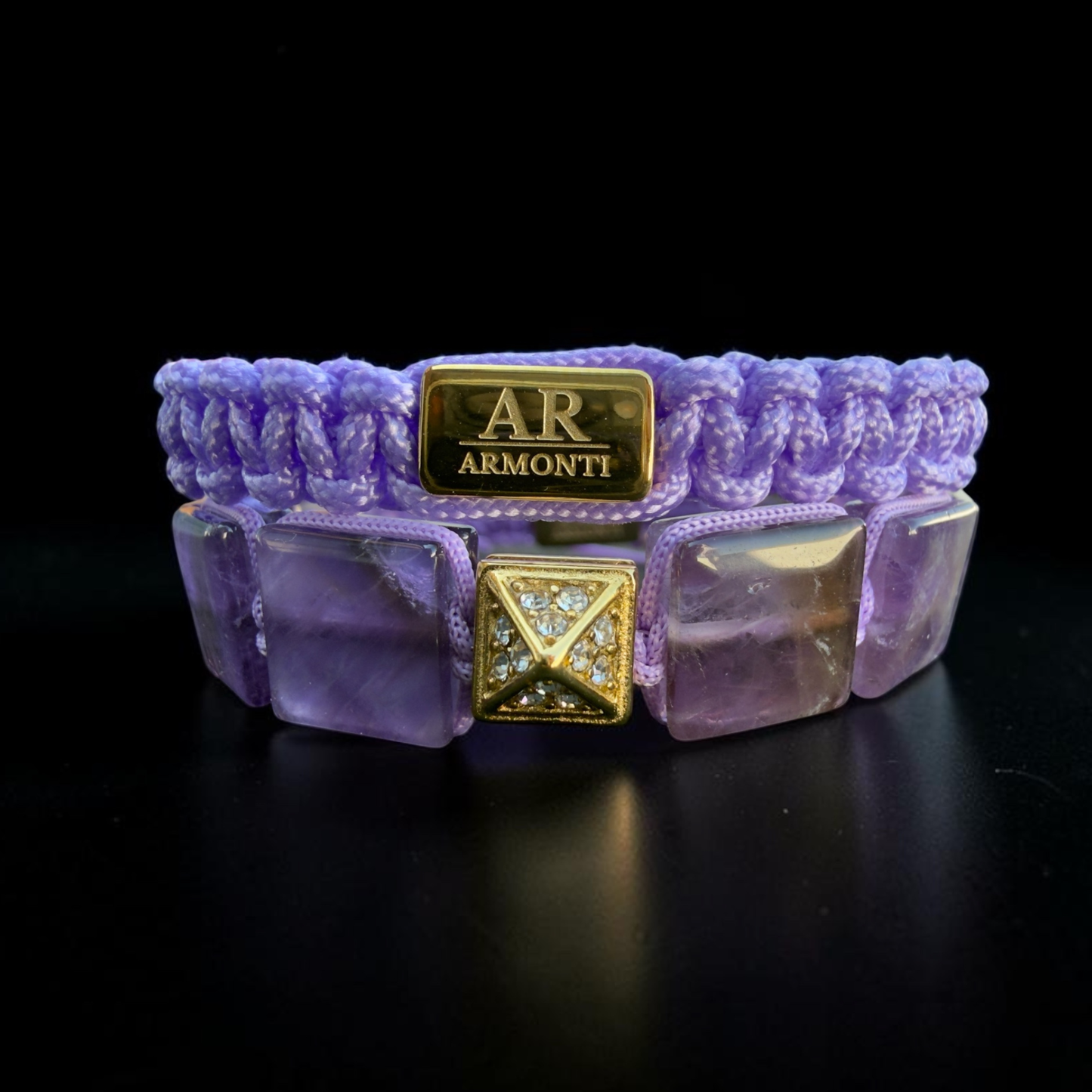 Pulsera violeta de MACRAMÉ mujer