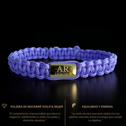 Pulsera violeta de MACRAMÉ mujer