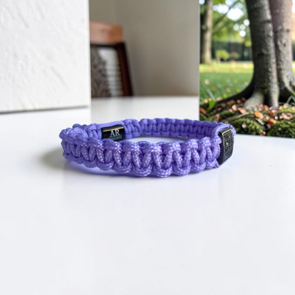 Pulsera violeta MACRAMÉ CIRCONITA para mujer