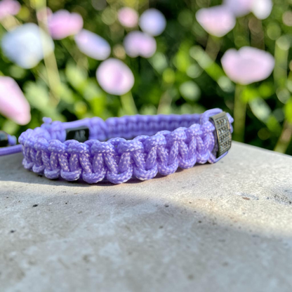 Pulsera violeta MACRAMÉ CIRCONITA para mujer