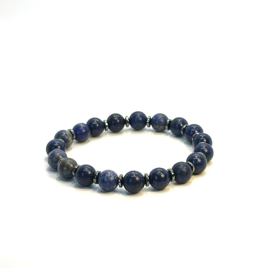 Pulsera LAPISLÁZULI y HEMATITA mujer