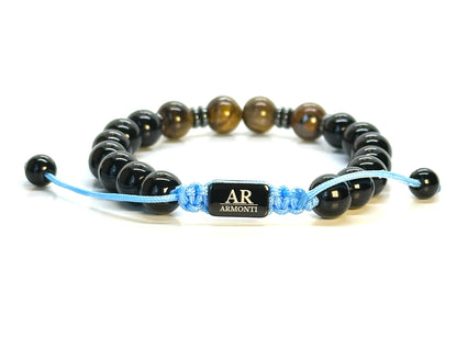 Pulsera ONIX con OJO DE TIGRE y HEMATITA mujer