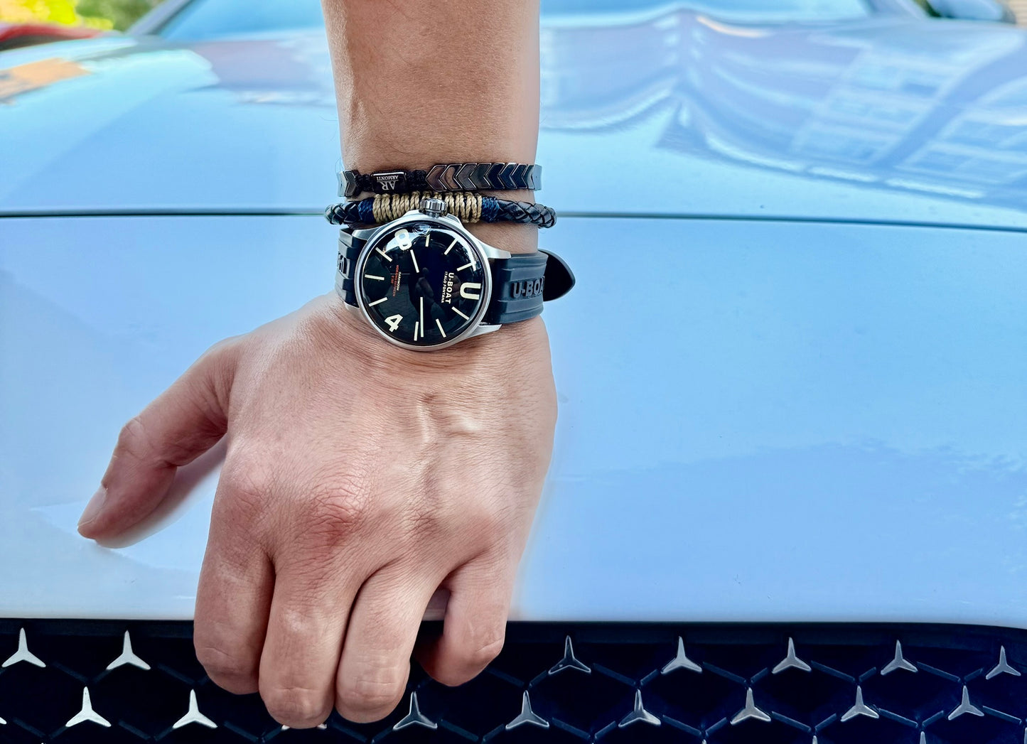 Pulsera Armonti para Hombre | Cuero Italiano Trenzado y Plata 925 | Artesanía con Carácter