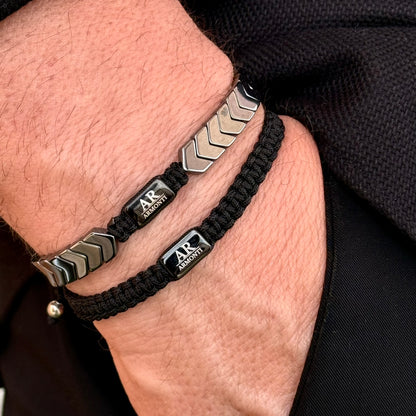Pulsera MACRAMÉ negra hombre