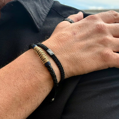 Pulsera MACRAMÉ negra hombre