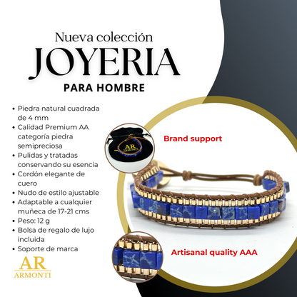 Fine lapis lazuli bracelet for women in spring and summer