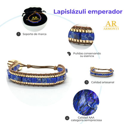 Fine lapis lazuli bracelet for women in spring and summer
