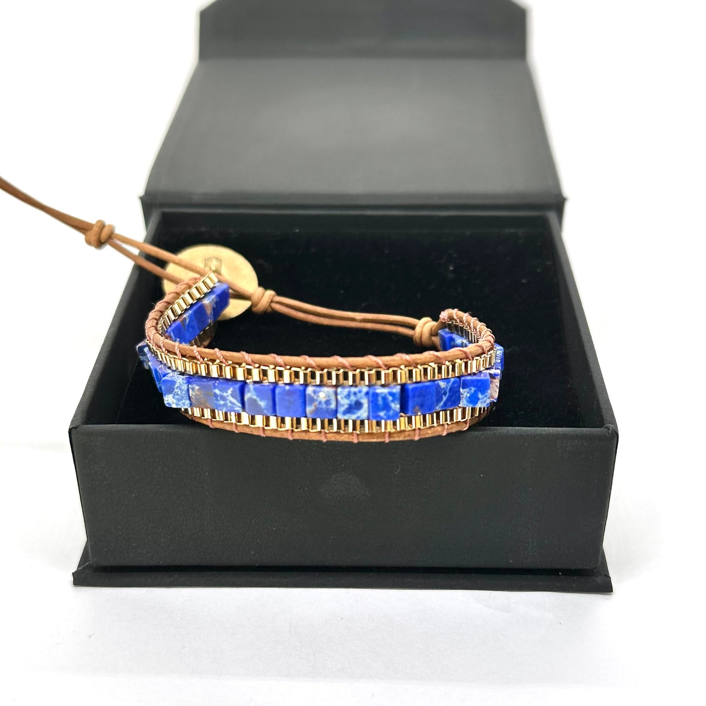 Pulsera lapislázuli fina para MUJER  en PRIMAVERA VERANO