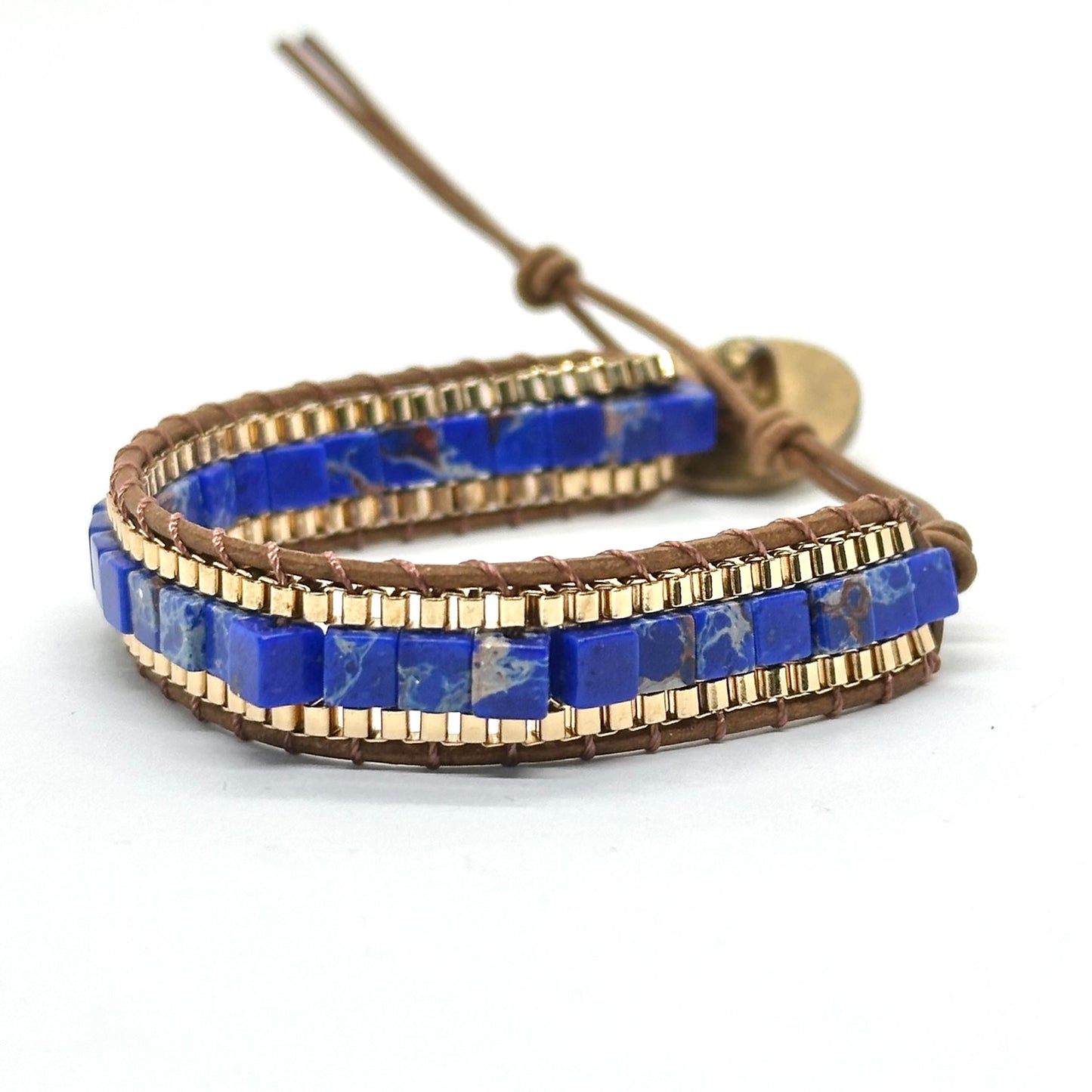 Pulsera lapislázuli fina para MUJER  en PRIMAVERA VERANO