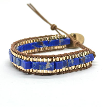 Pulsera lapislázuli fina para MUJER  en PRIMAVERA VERANO