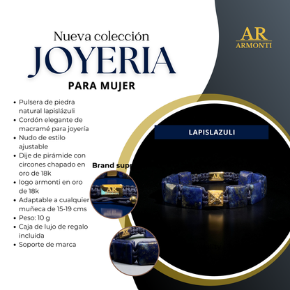 Pulsera lapislázuli mujer