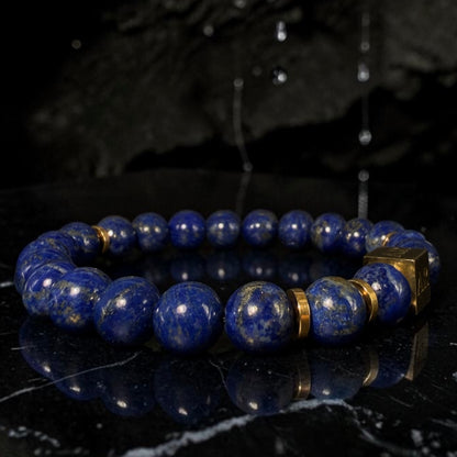 Pulsera lapislázuli 8mm hombre