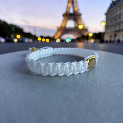 Pulsera blanca de MACRAMÉ para mujer