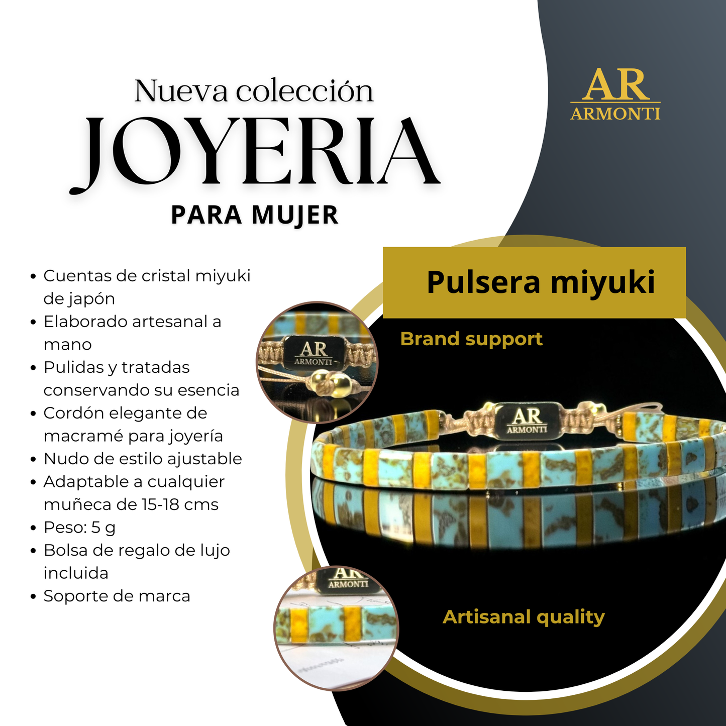 Turquoise blue MIYUKI bead bracelet for women