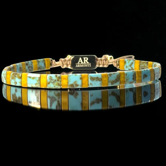 Pulsera de cuentas MIYUKI azul turquesa MUJER