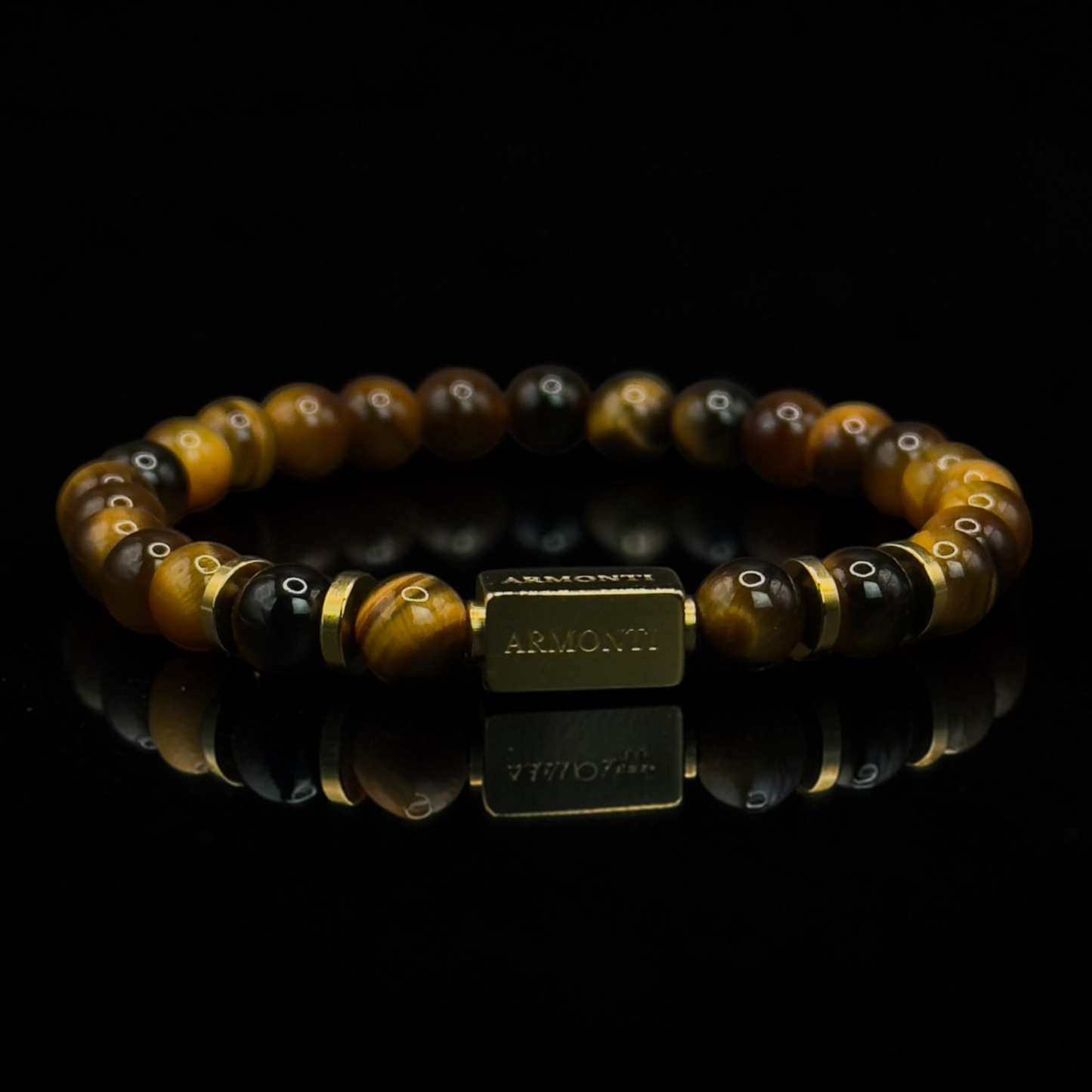 Pulsera de ojo de tigre amarillo 6mm